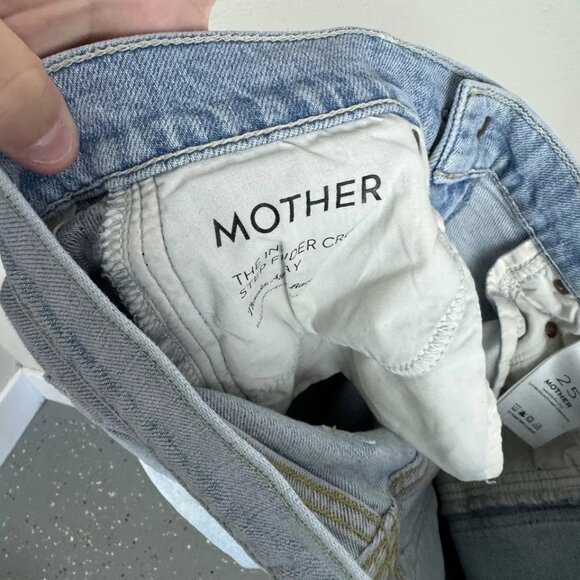 MOTHER Jeans The Insider Crop Step Fray Womens Size 25 Thanks Again Racer - Picture 6 of 9